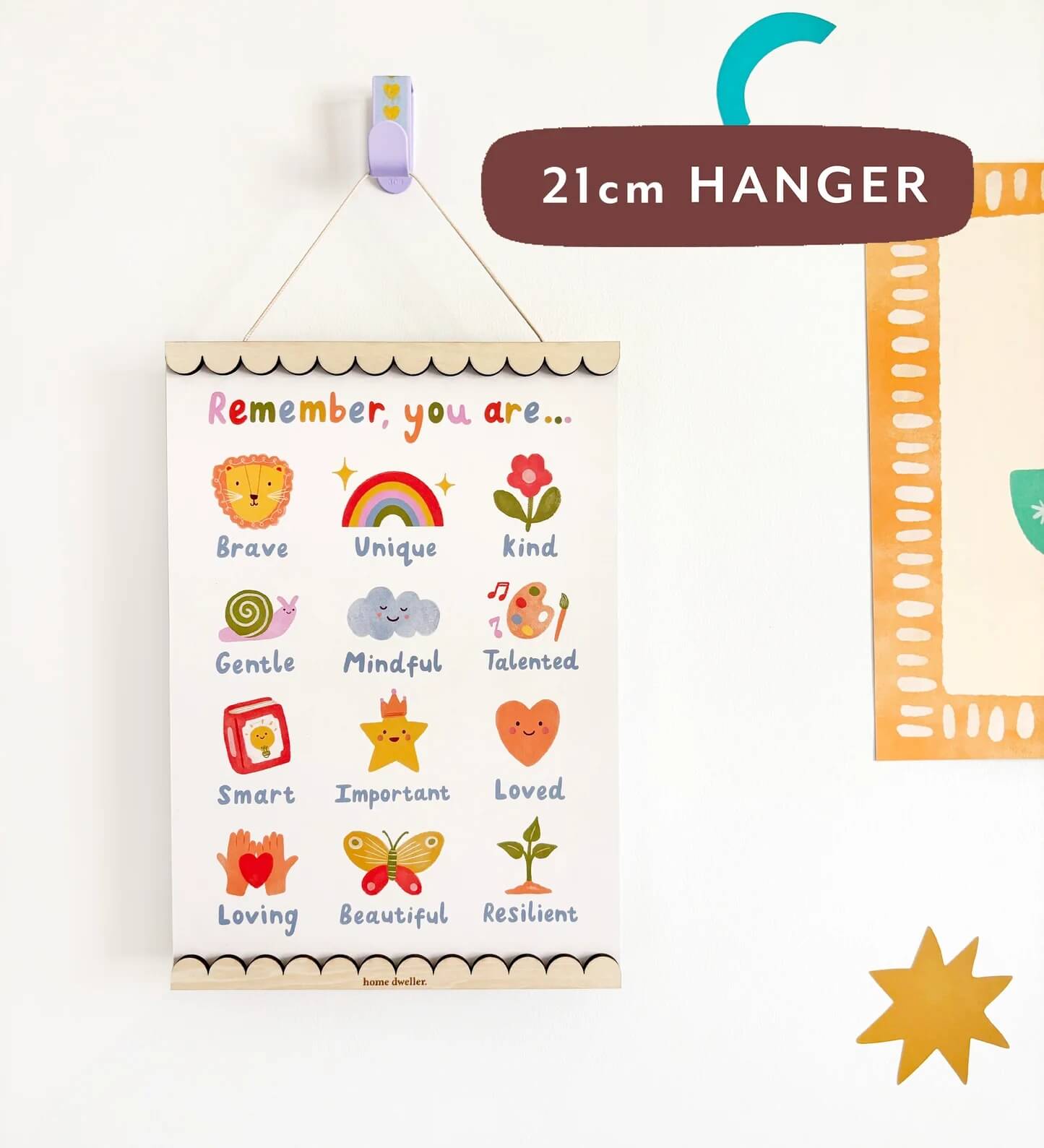 Magnetic Hanger / Frame for Art and Prints - Scallop
