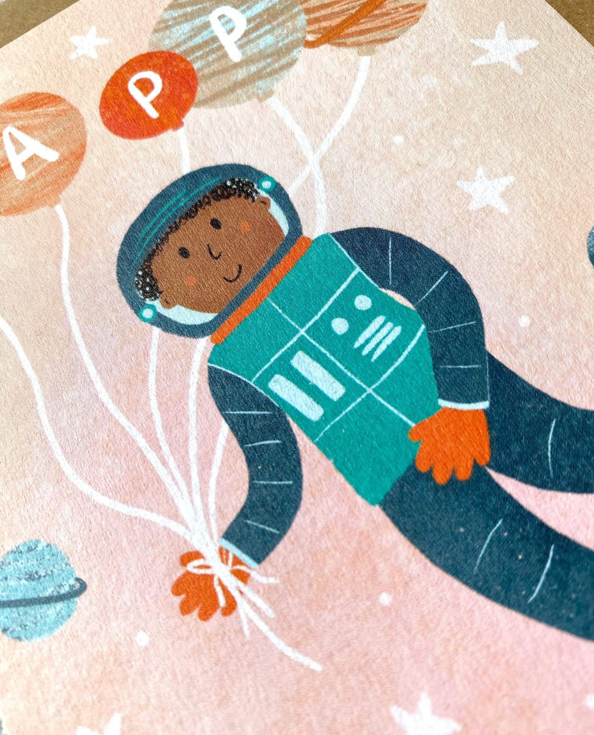 Astronaut Birthday Card