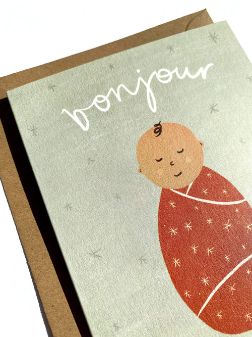 'Bonjour Bebe' Card