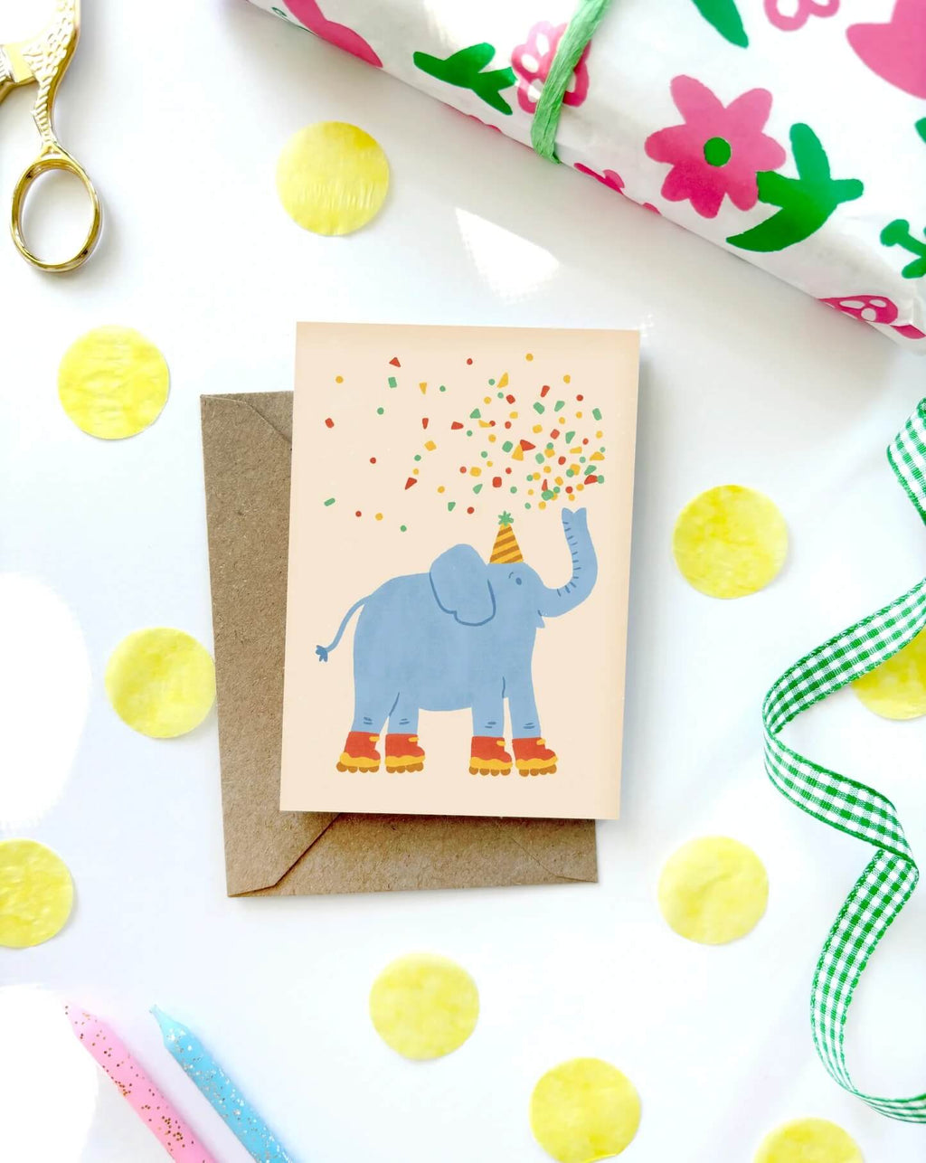Party Elephant Mini Card